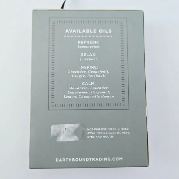 Earthbound Trading Co Aroma Oil Necklace Calm Glass Diffuser Pendant 19" Chain - Picture 4 of 7